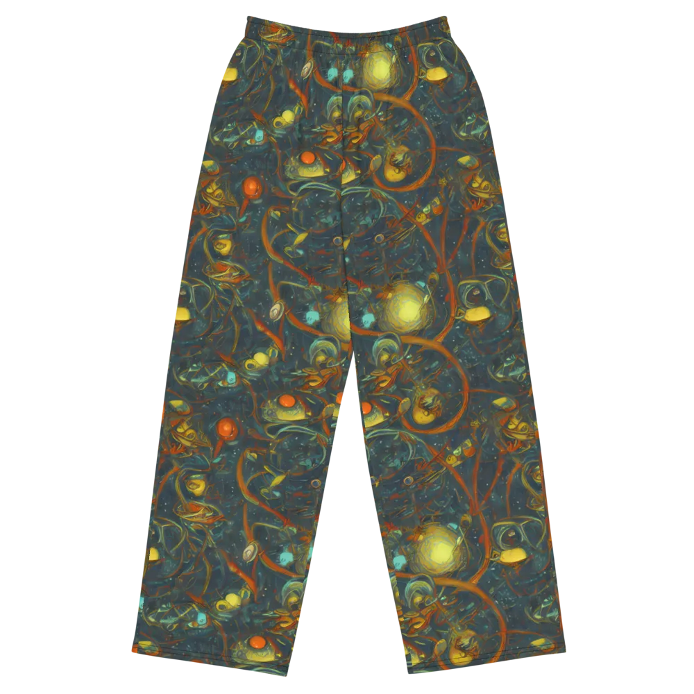 Deepwater Fire on Wide-Leg Pants — Front