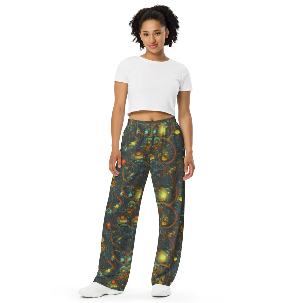 Deepwater Fire on Wide-Leg Pants — Front