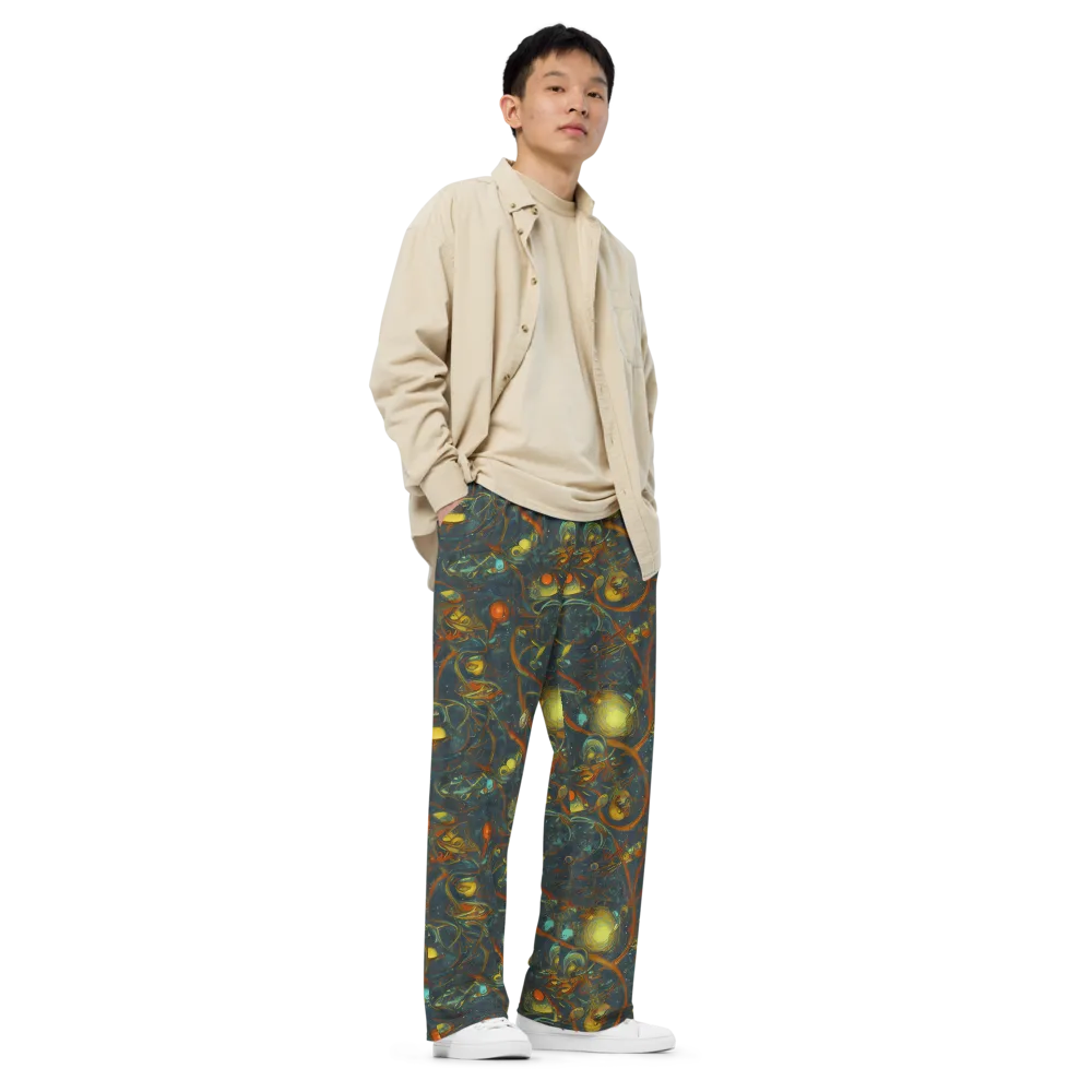 Deepwater Fire on Wide-Leg Pants — Right Front