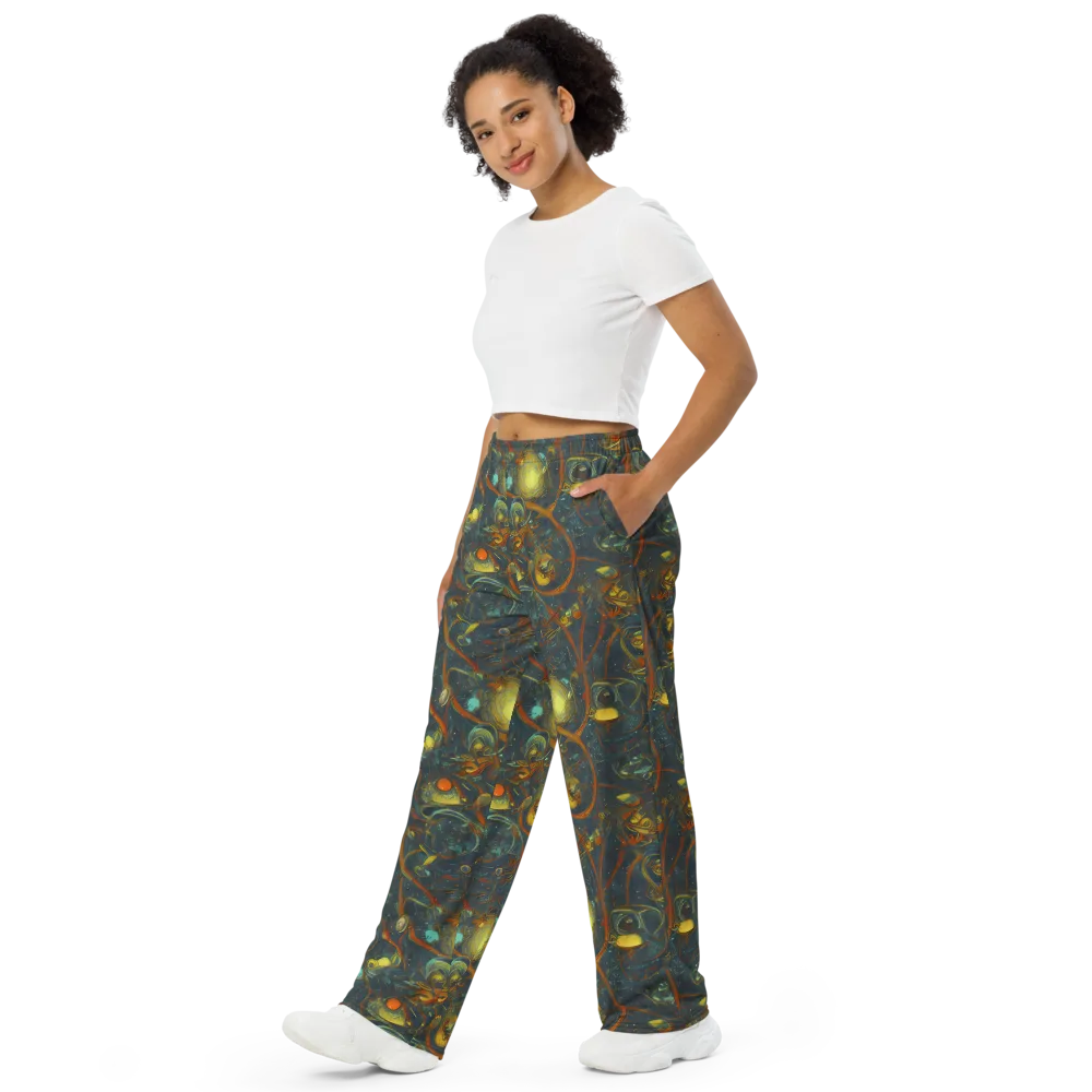 Deepwater Fire on Wide-Leg Pants — Left Front