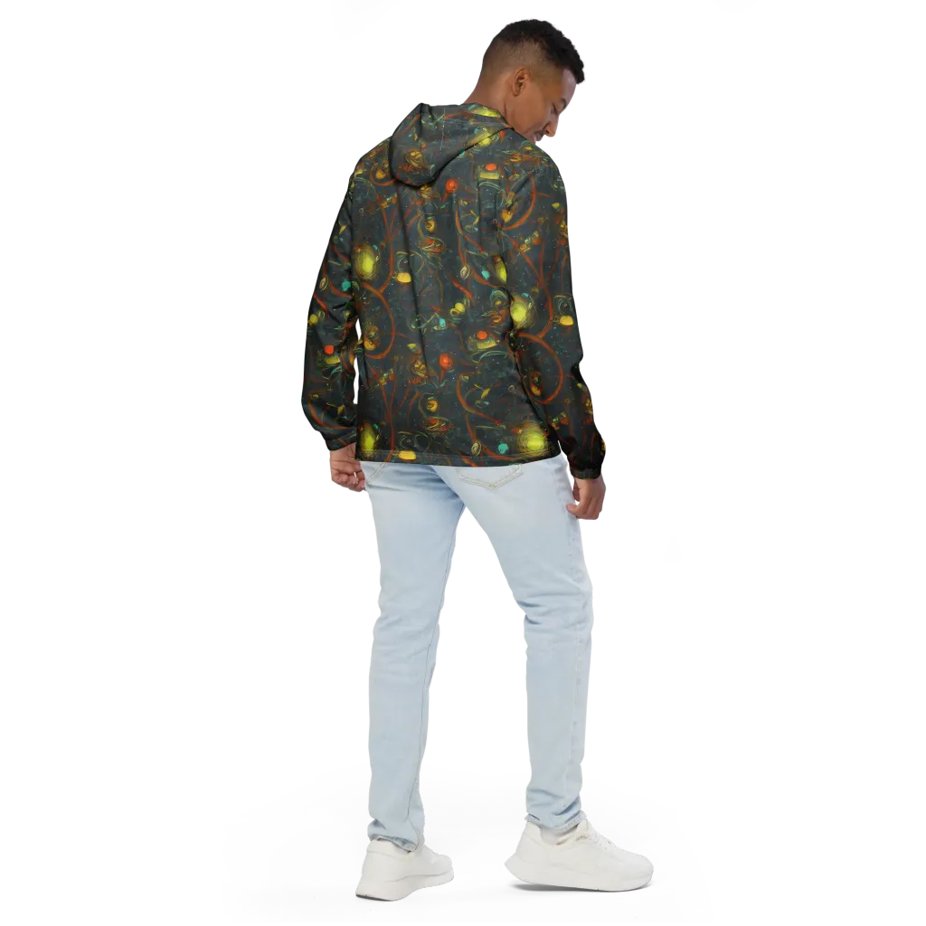 Deepwater Fire on Men's Windbreaker — Back