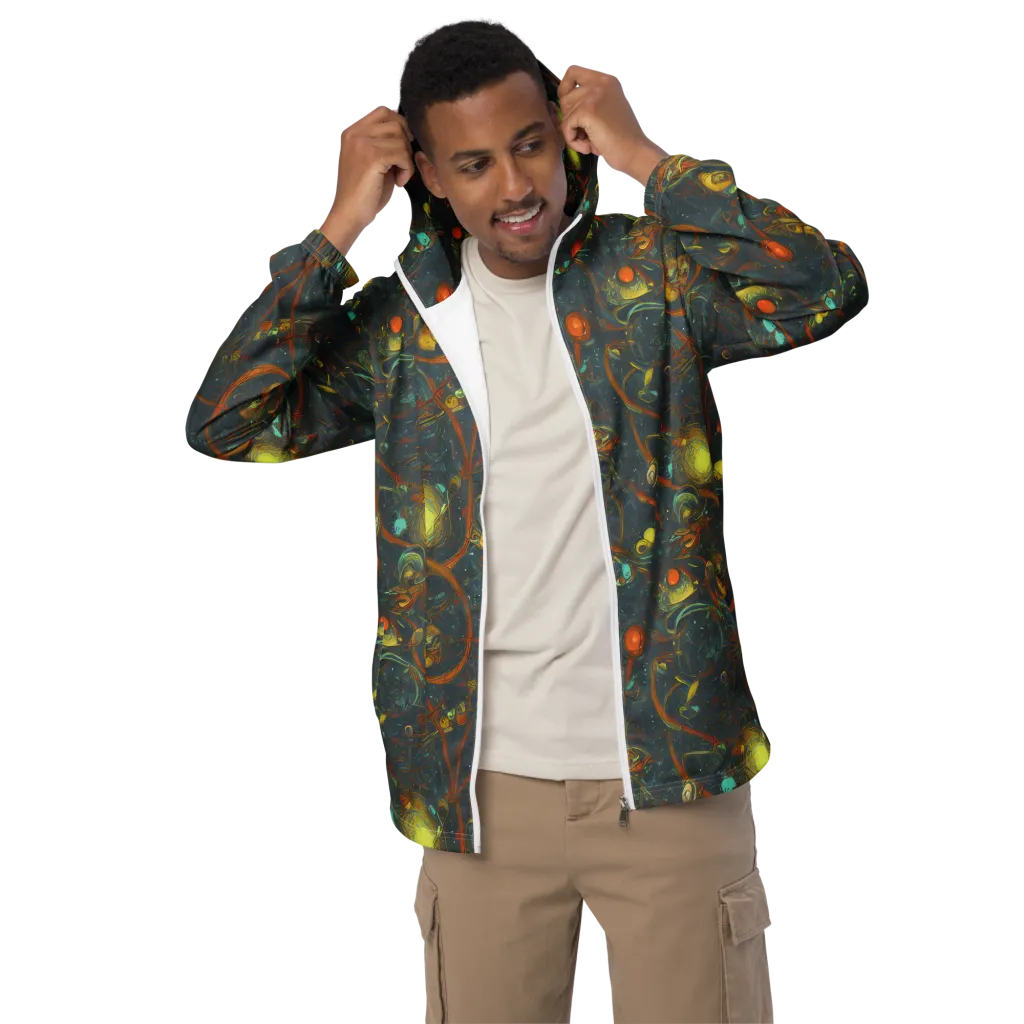 Deepwater Fire on Men's Windbreaker — Front