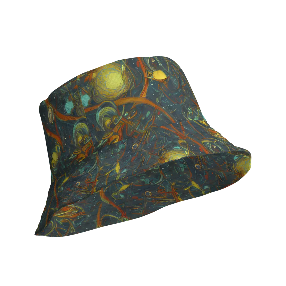 Deepwater Fire on Reversible Bucket Hat — Product details Outside