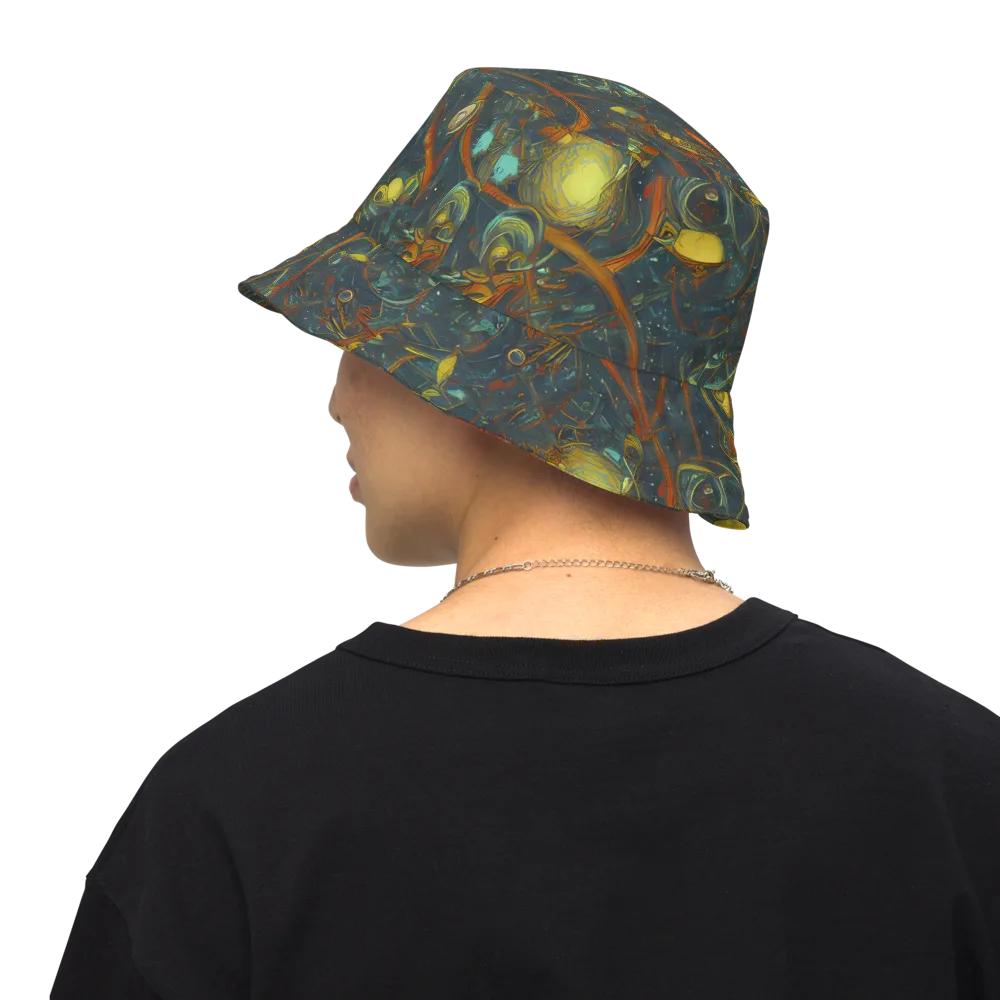 Deepwater Fire on Reversible Bucket Hat — Back Inside