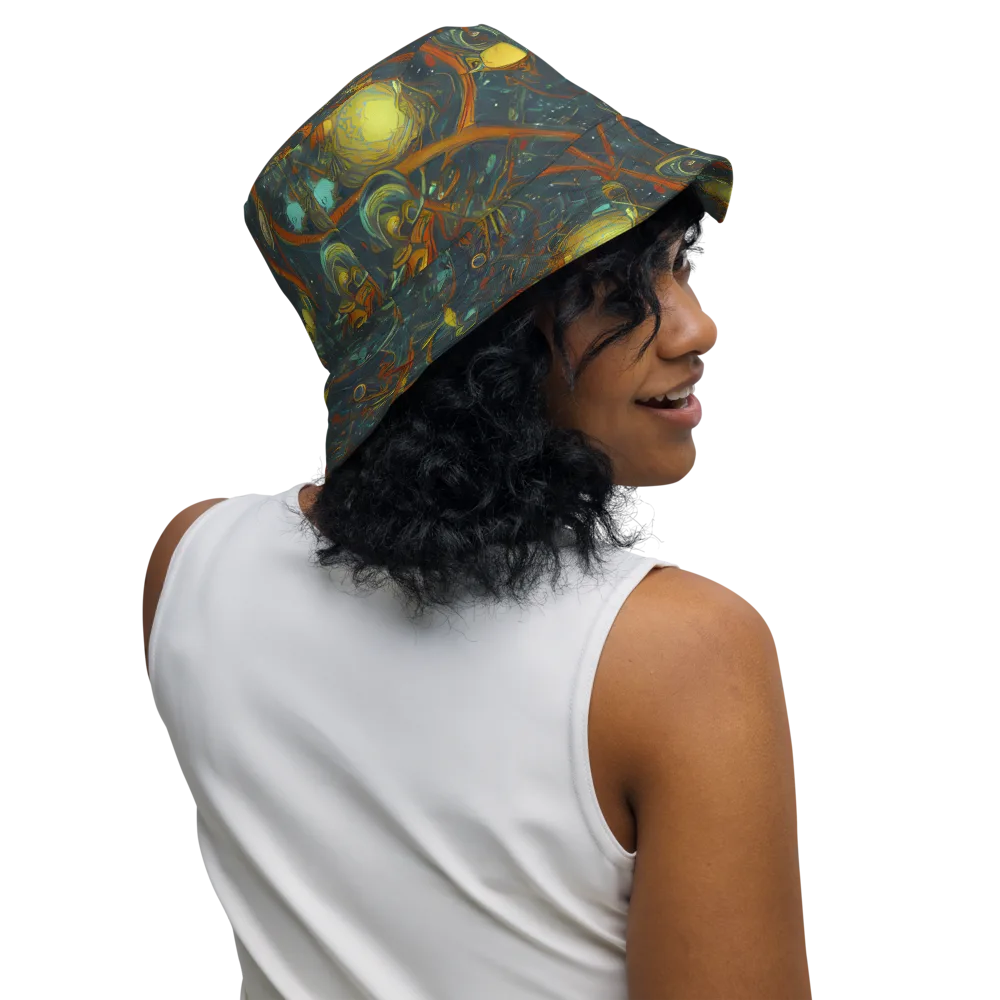 Deepwater Fire on Reversible Bucket Hat — Right Outside