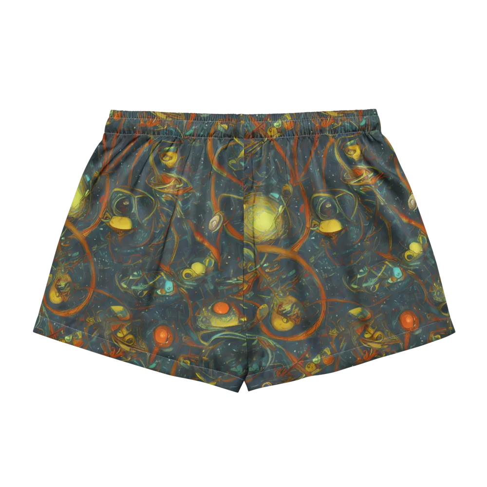 Deepwater Fire on Women's Pajama Shorts — Back