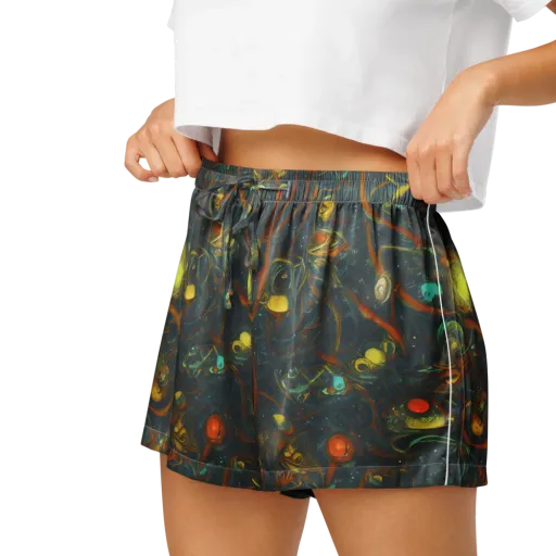 Deepwater Fire on a Women's Pajama Shorts