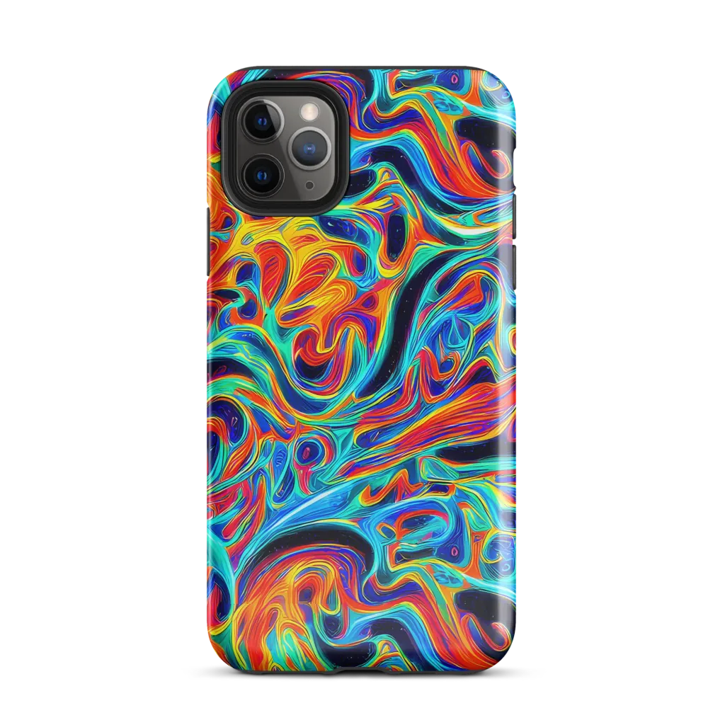 Cyan Ember Maze on Tough Case for iPhone® — Front