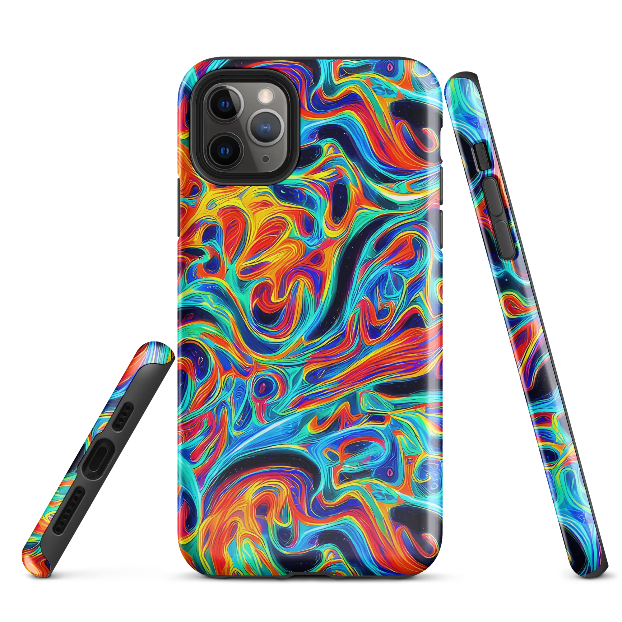 Cyan Ember Maze on Tough Case for iPhone® — Front