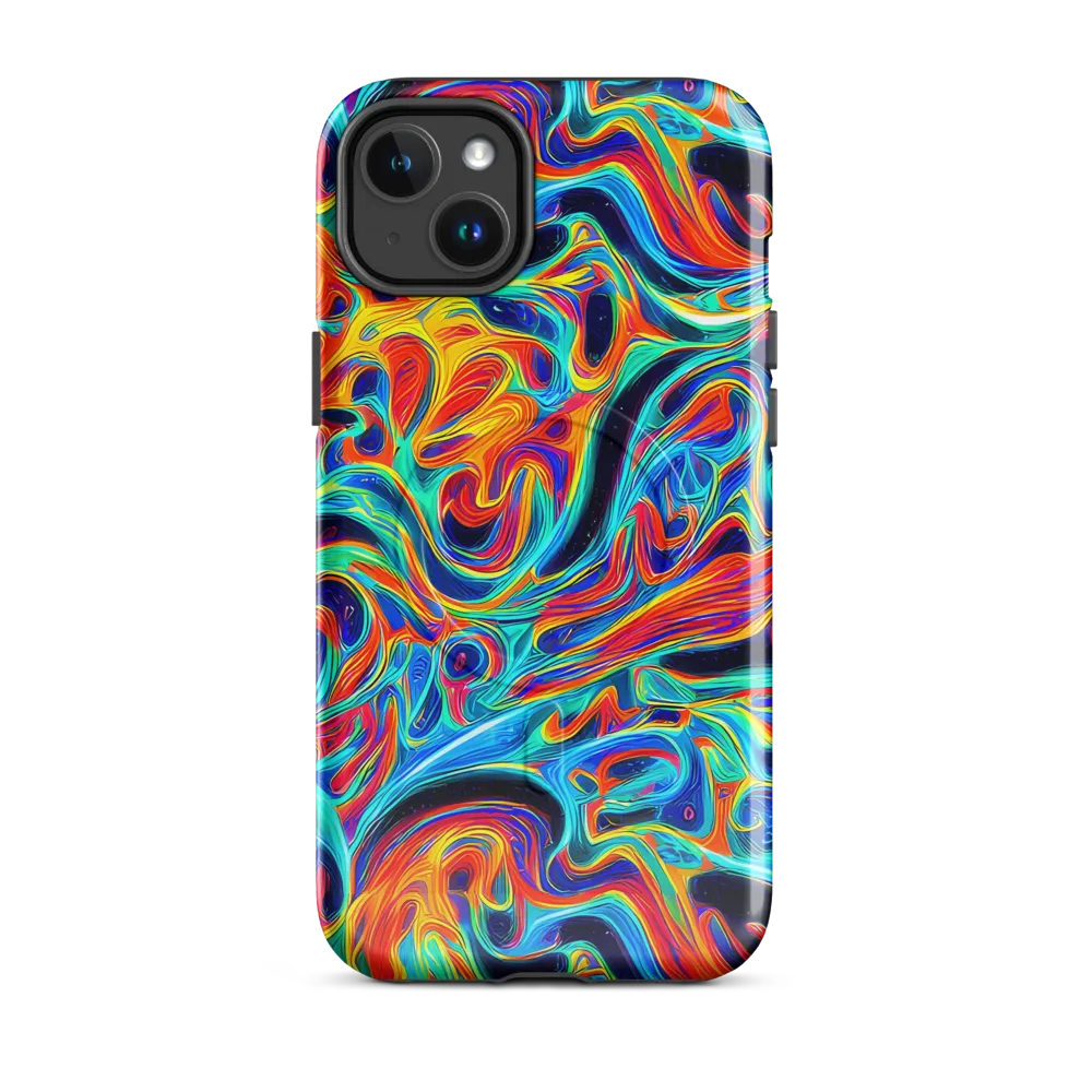 Cyan Ember Maze on MagSafe Tough Case for iPhone® — Front