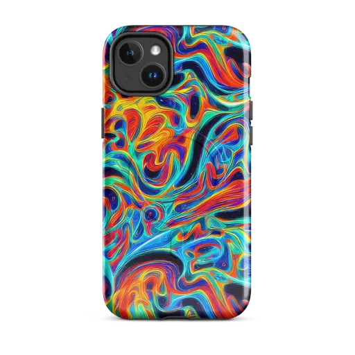 Cyan Ember Maze on a MagSafe Tough Case for iPhone®