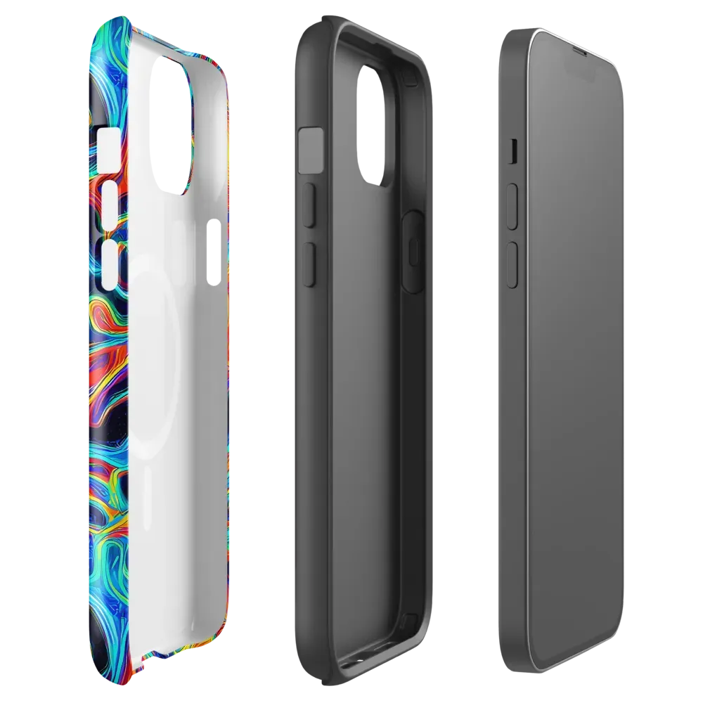 Cyan Ember Maze on MagSafe Tough Case for iPhone® — Front