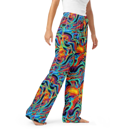 Cyan Ember Maze on a Women's Pajama Pants