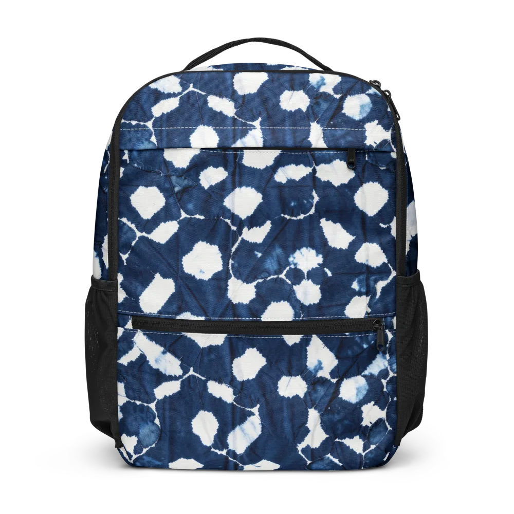 Shibori Midnight on Utility Backpack — Front