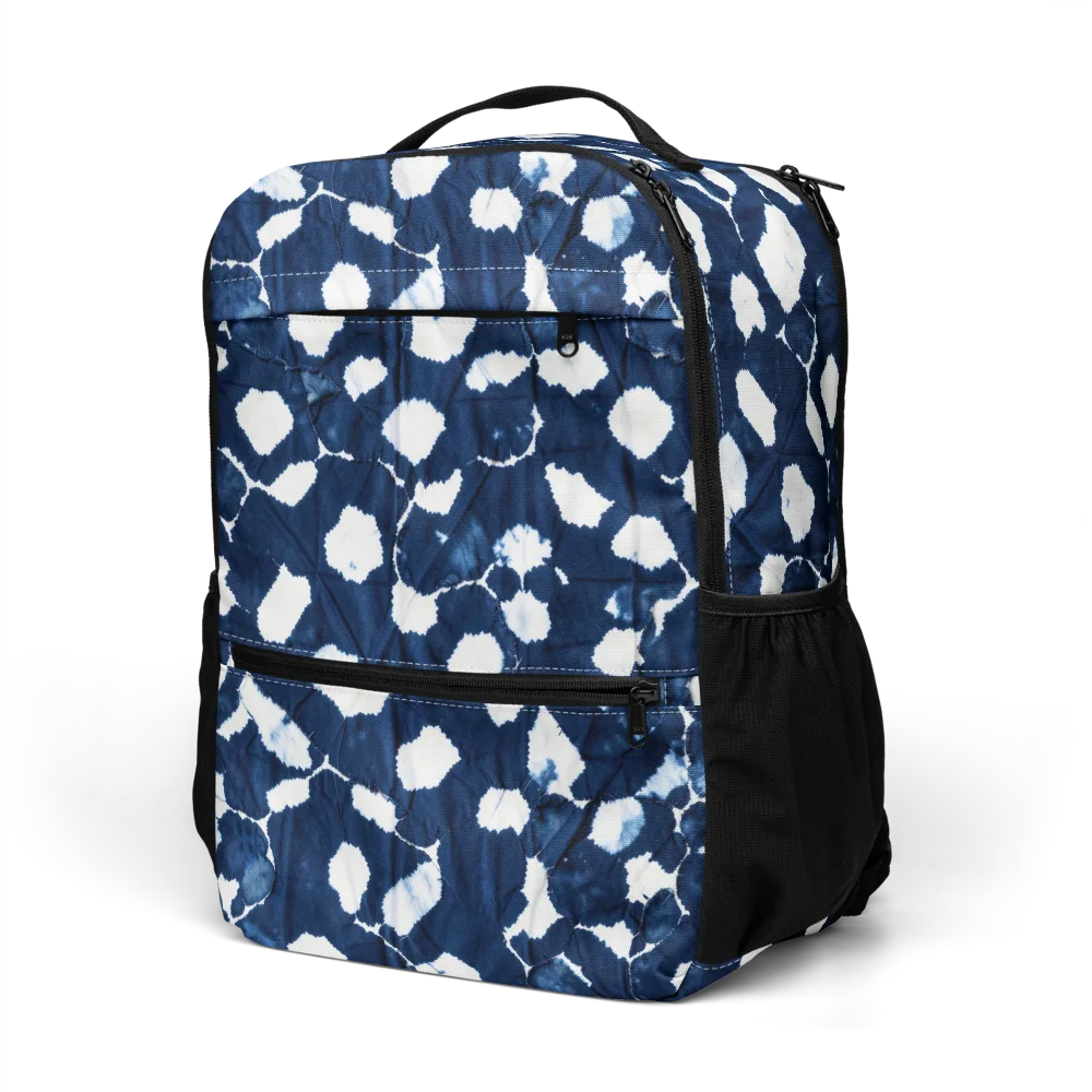 Shibori Midnight on Utility Backpack — Left Front