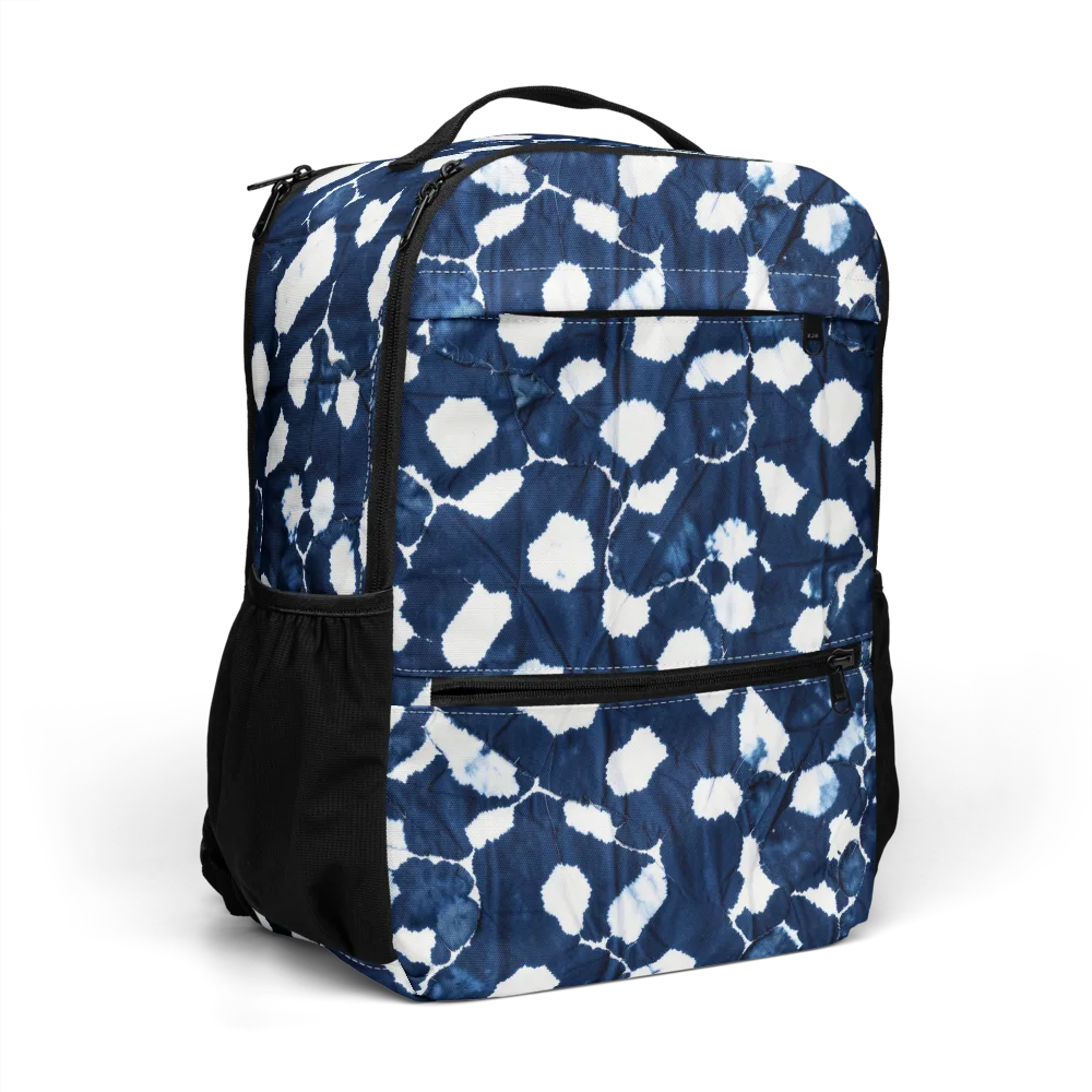 Shibori Midnight on Utility Backpack — Right Front