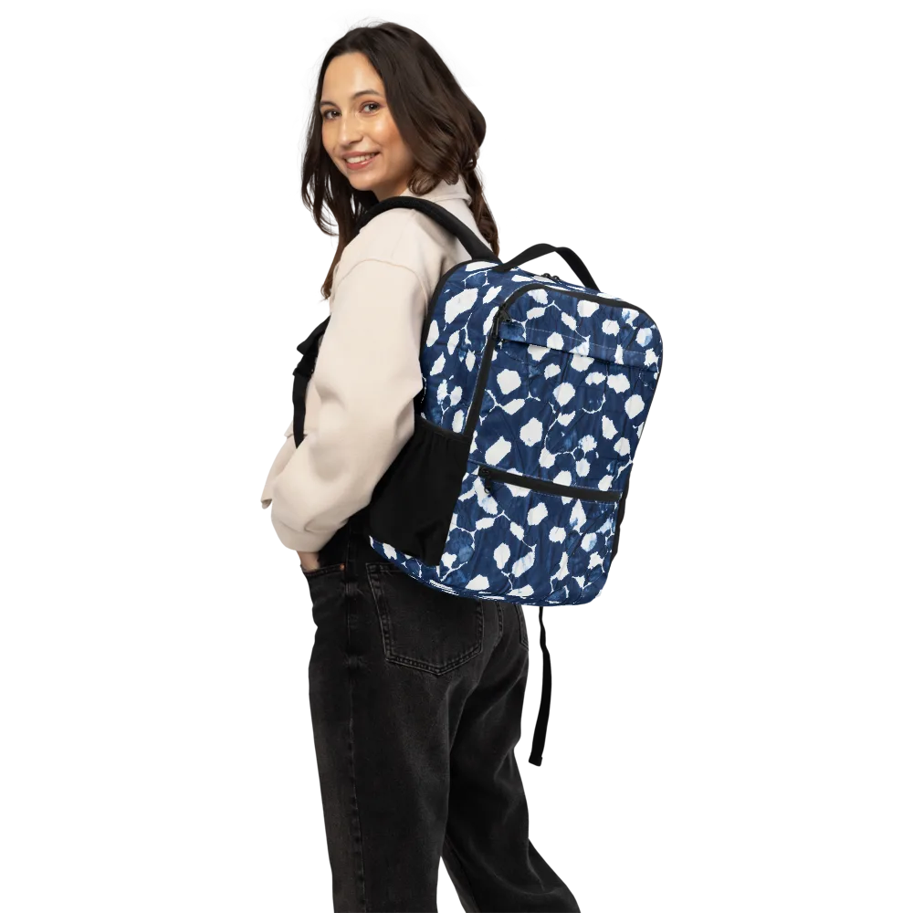 Shibori Midnight on Utility Backpack — Back