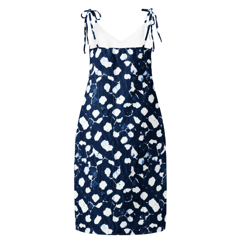 Shibori Midnight on Slip Dress — Back