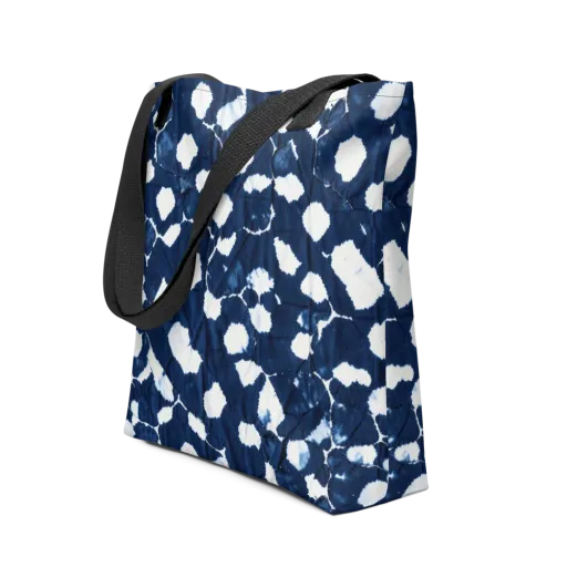 Shibori Midnight on a Tote Bag