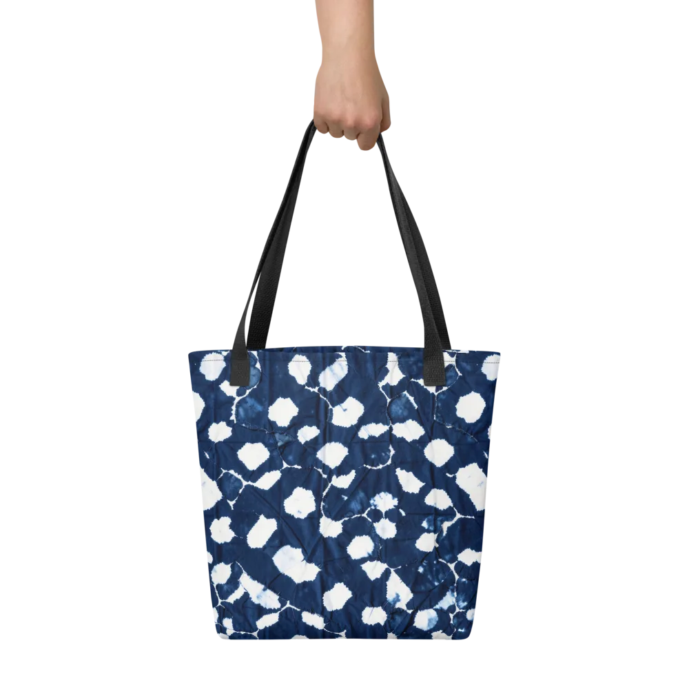 Shibori Midnight on Tote Bag — Front