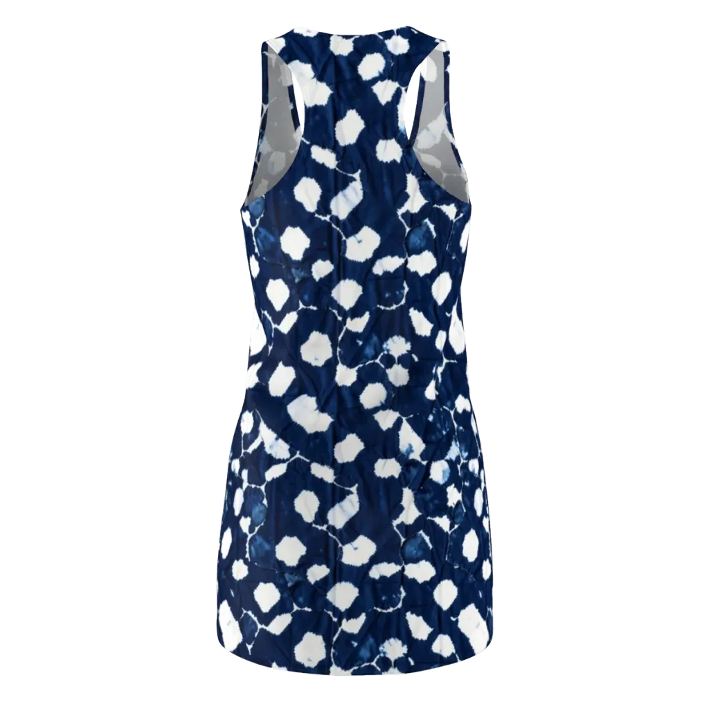 Shibori Midnight on Racerback Dress — Back