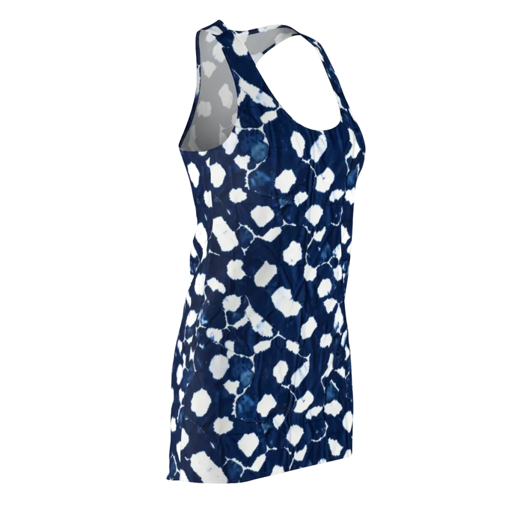 Shibori Midnight on Racerback Dress — Front Side