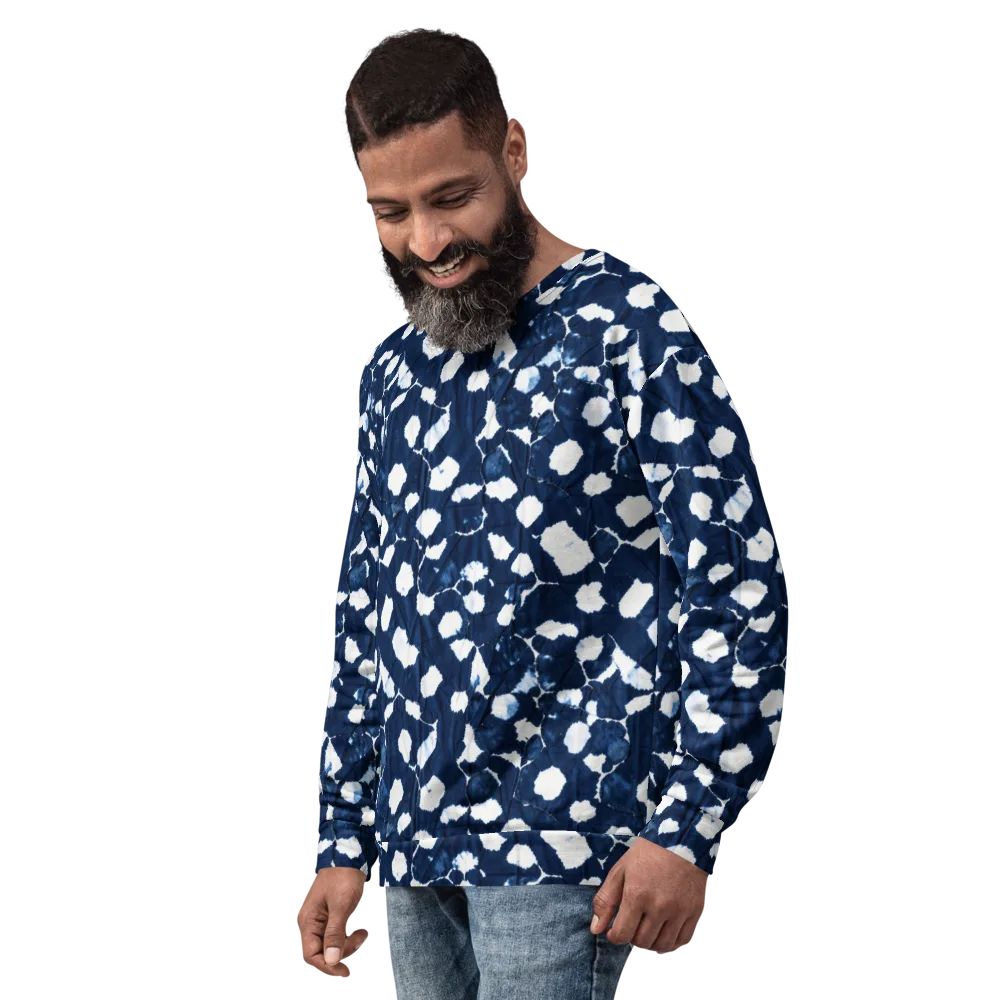 Shibori Midnight on Sweatshirt — Left Front