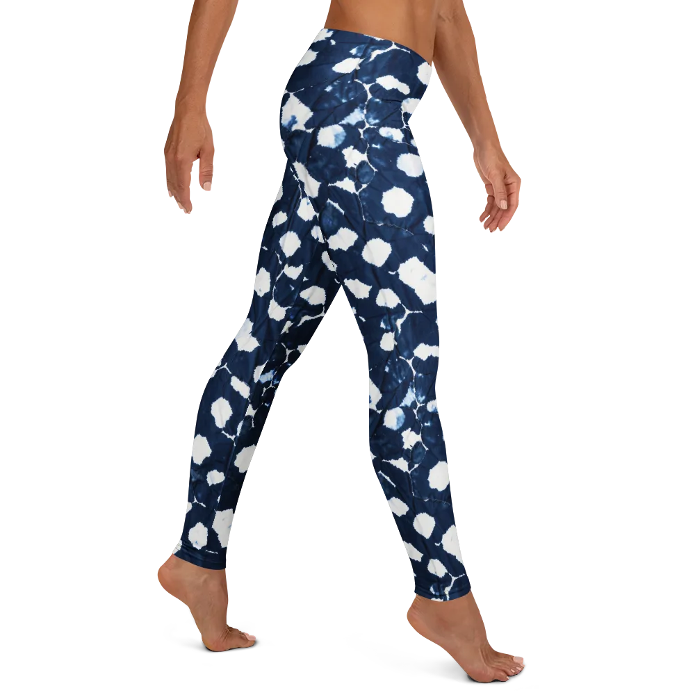 Shibori Midnight on Leggings — Right