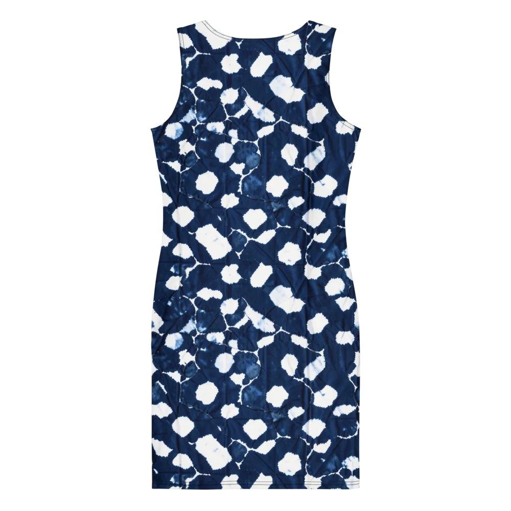 Shibori Midnight on Bodycon Dress — Back