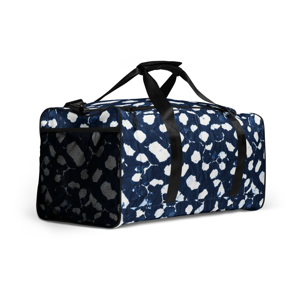 Shibori Midnight on Duffle Bag — Right Front