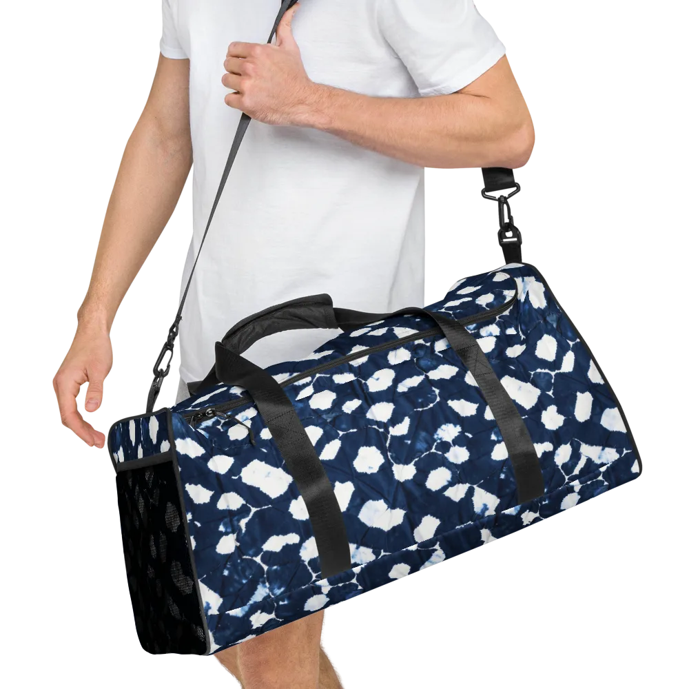 Shibori Midnight on Duffle Bag — Right Front