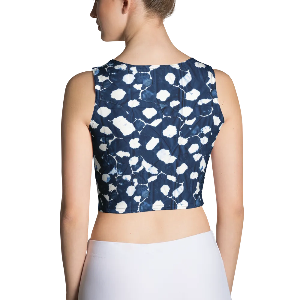 Shibori Midnight on Crop Top — Back