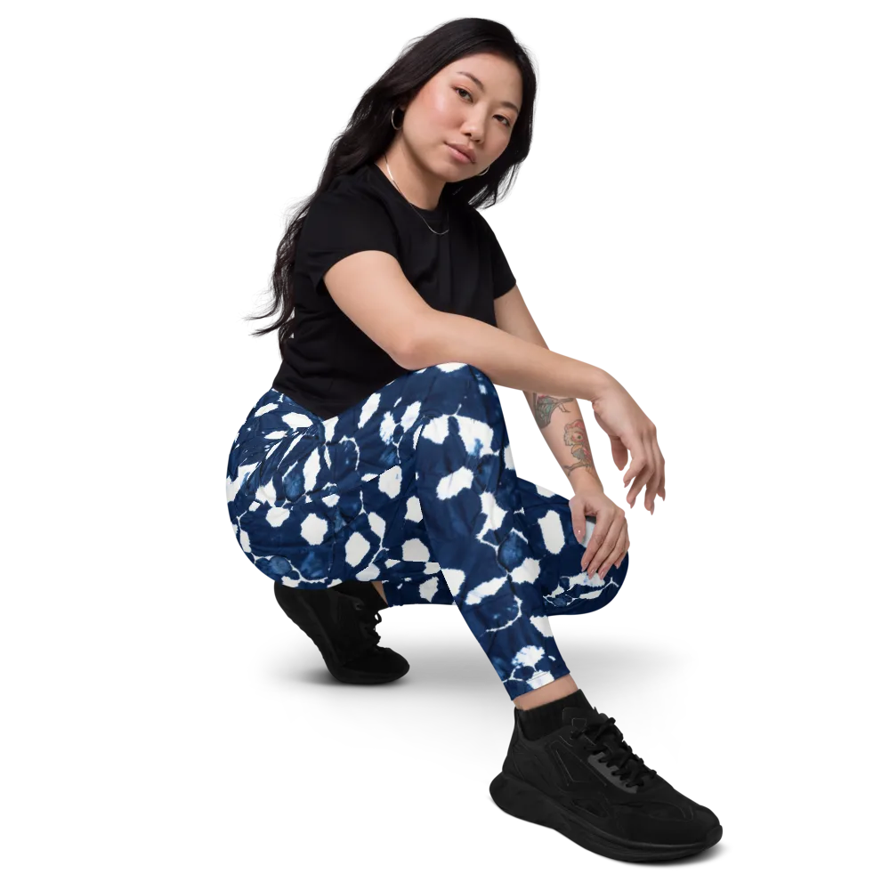 Shibori Midnight on Leggings with Pockets — Right Front