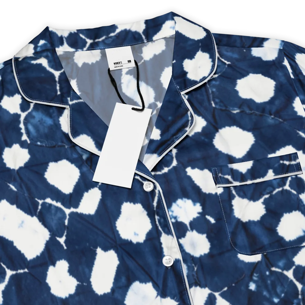 Shibori Midnight on Women's Short Sleeve Pajama Top — Product details