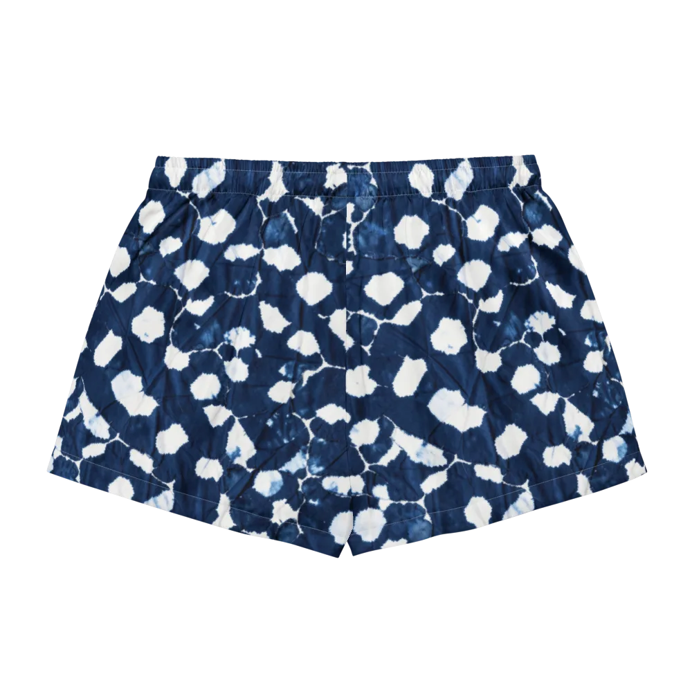 Shibori Midnight on Women's Pajama Shorts — Back