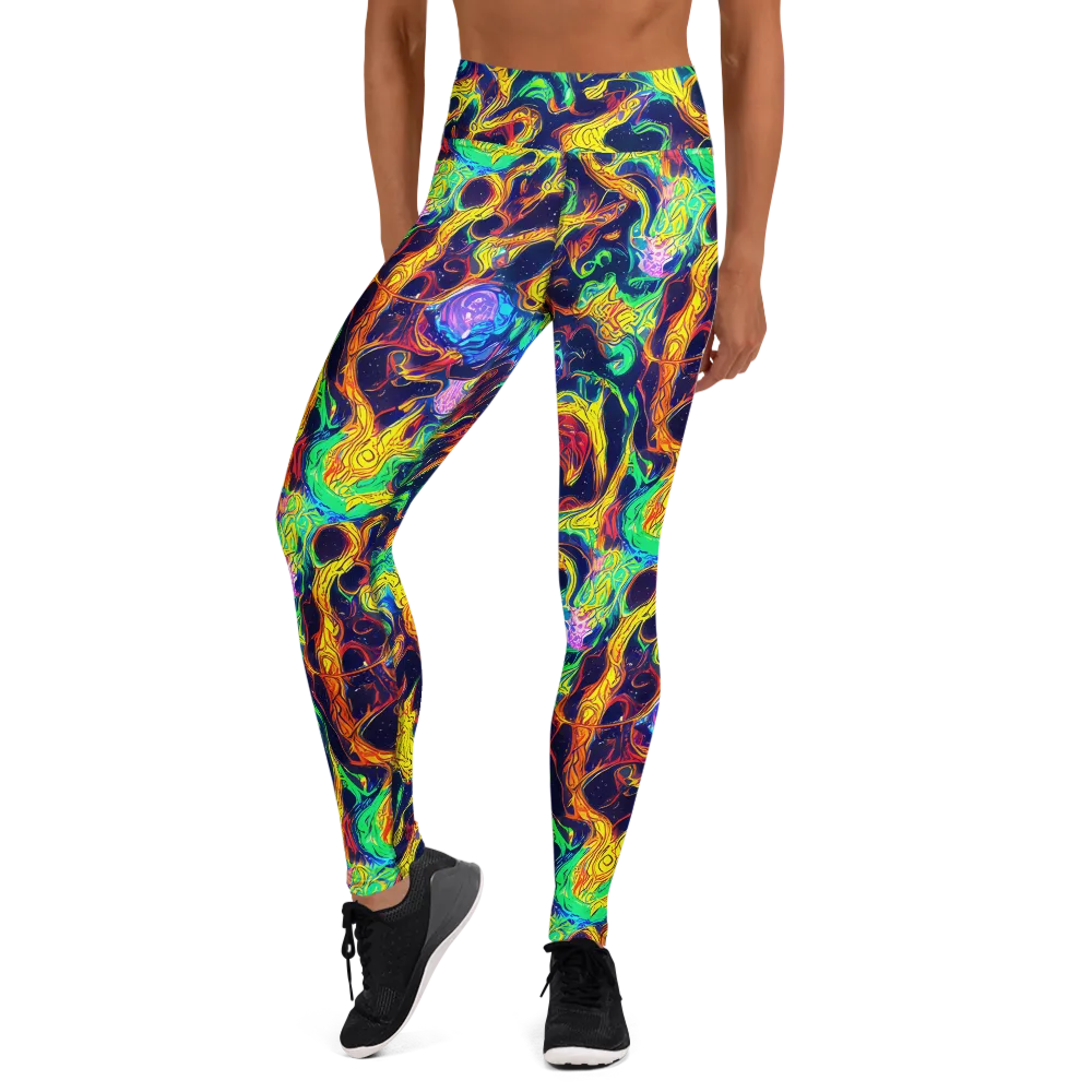 Fever Dream Galaxy on Yoga Leggings — Front