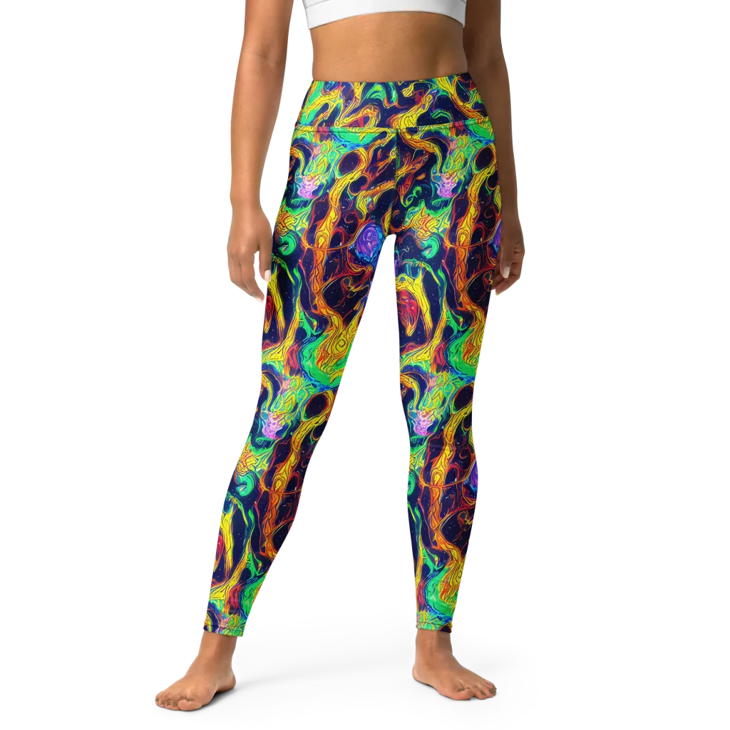 Fever Dream Galaxy on Yoga Leggings — Front