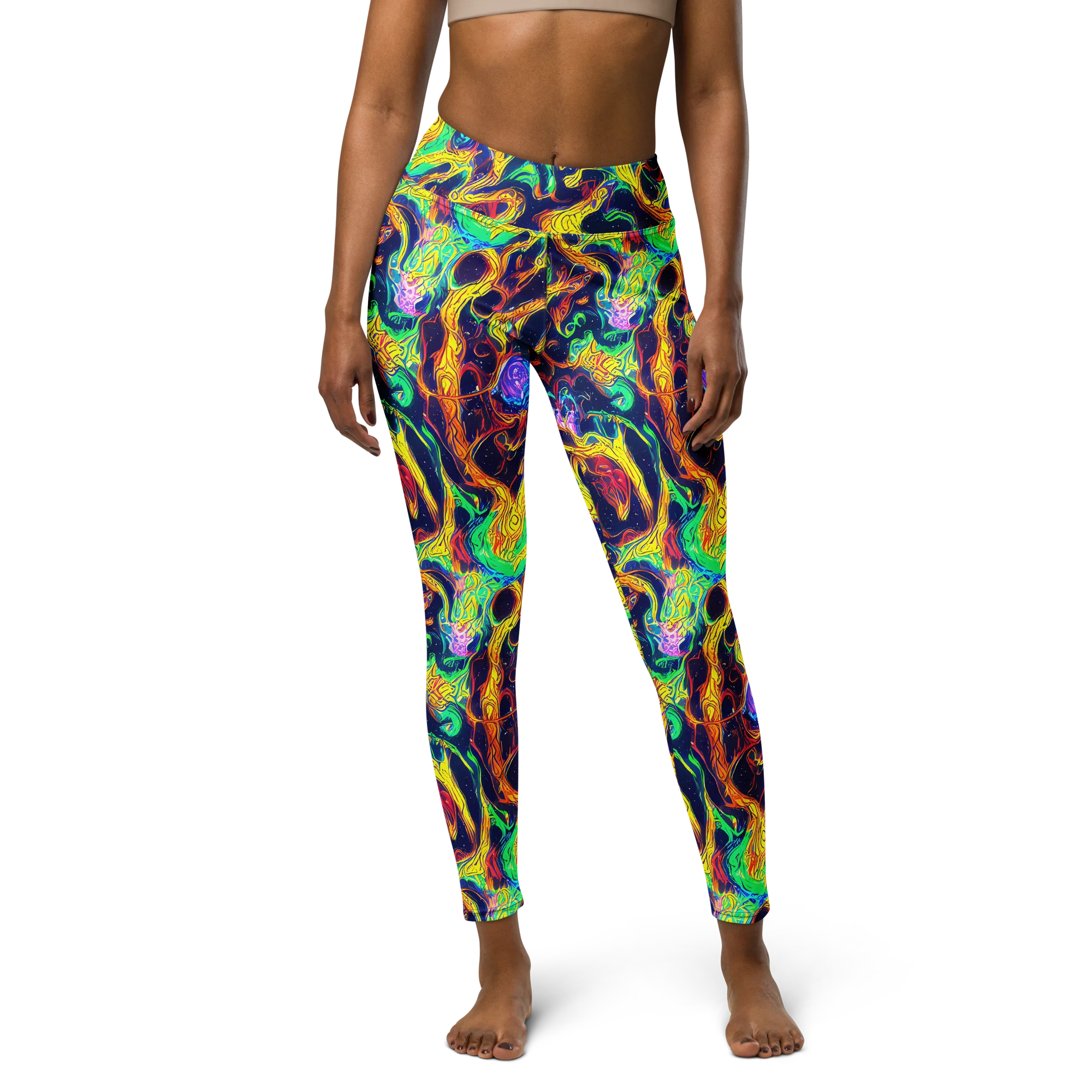 Fever Dream Galaxy on Yoga Leggings — Front