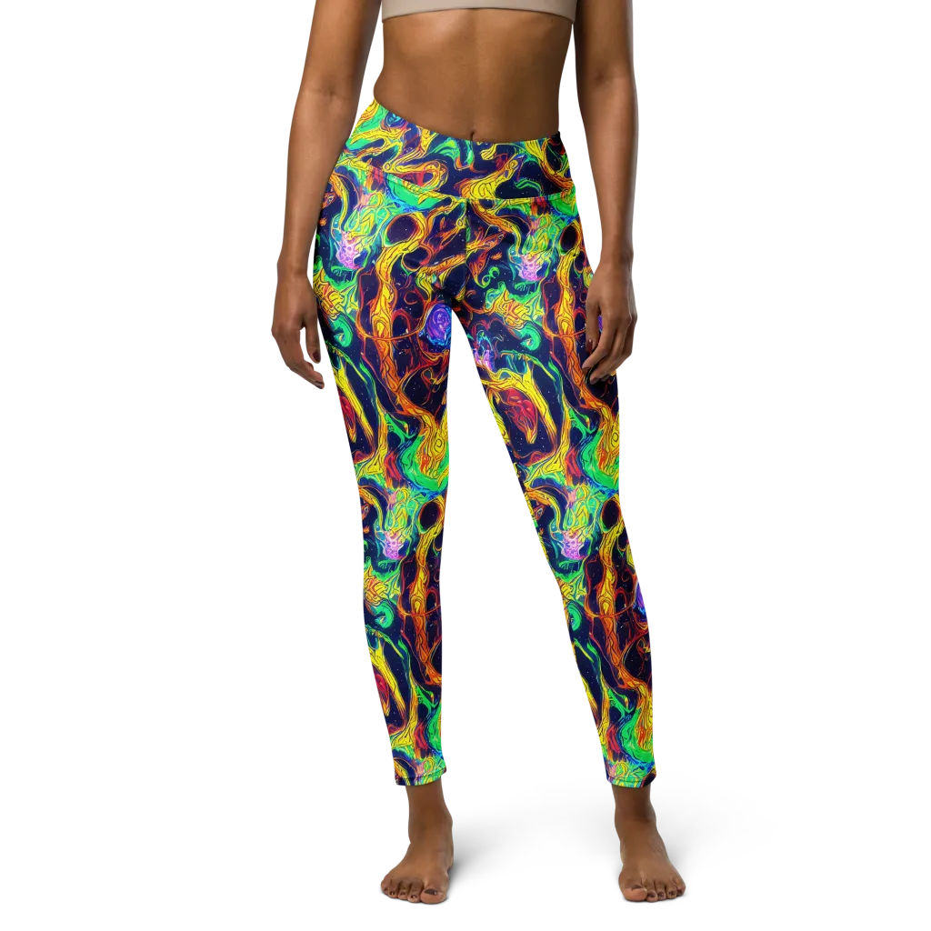 Fever Dream Galaxy on Yoga Leggings — Front