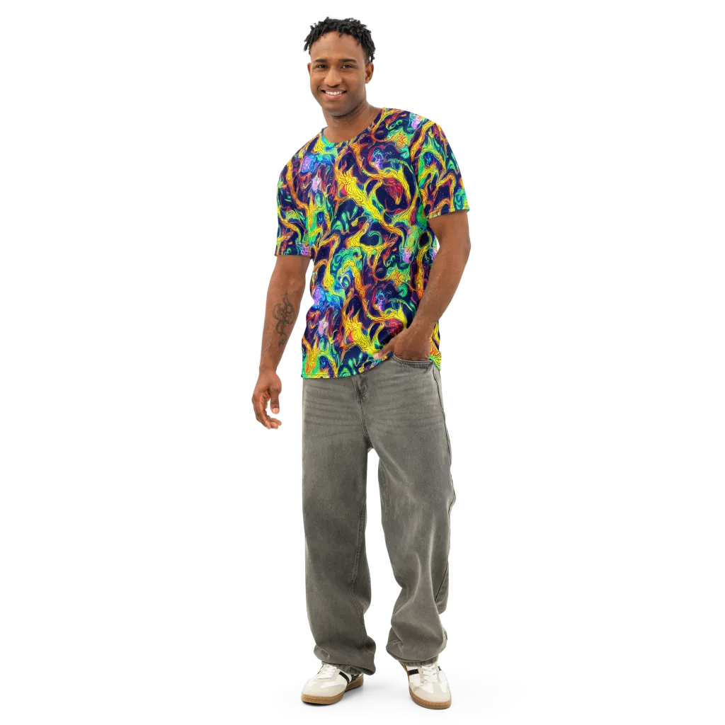 Fever Dream Galaxy on Men's Cotton Crew Neck T-Shirt — Front