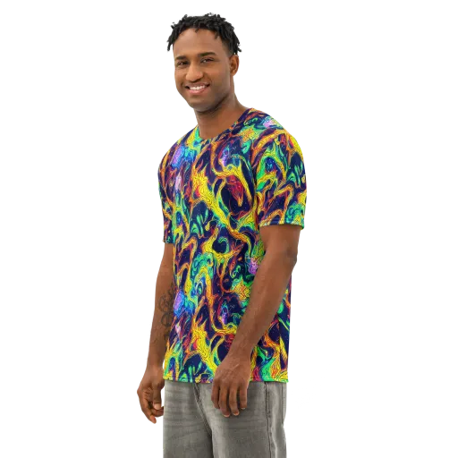 Fever Dream Galaxy on a Men's Cotton Crew Neck T-Shirt