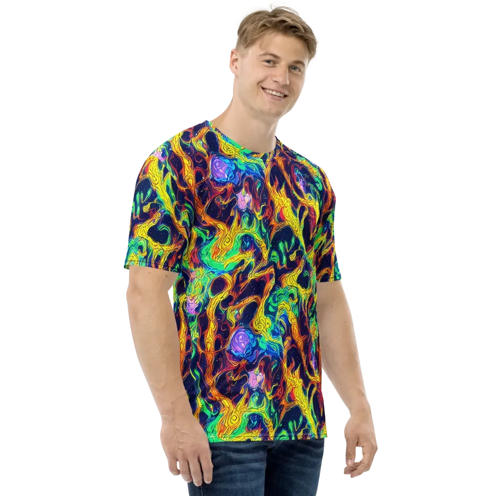 Fever Dream Galaxy on Men's Crew Neck T-Shirt — Right