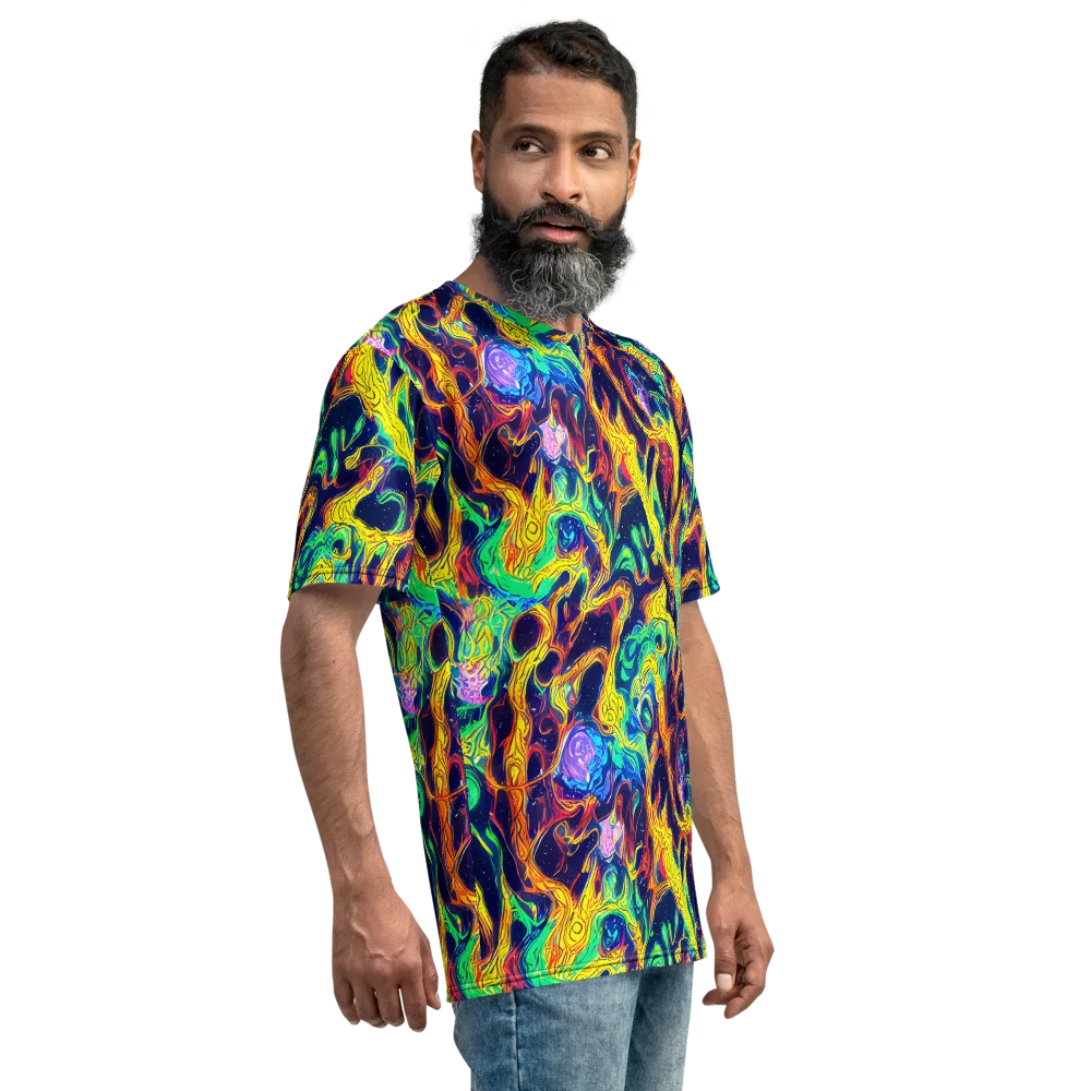 Fever Dream Galaxy on Men's Crew Neck T-Shirt — Right
