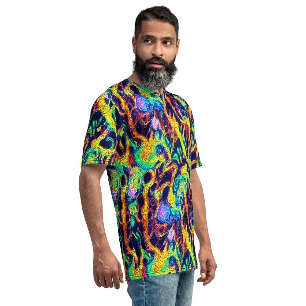 Fever Dream Galaxy on Men's Crew Neck T-Shirt — Right