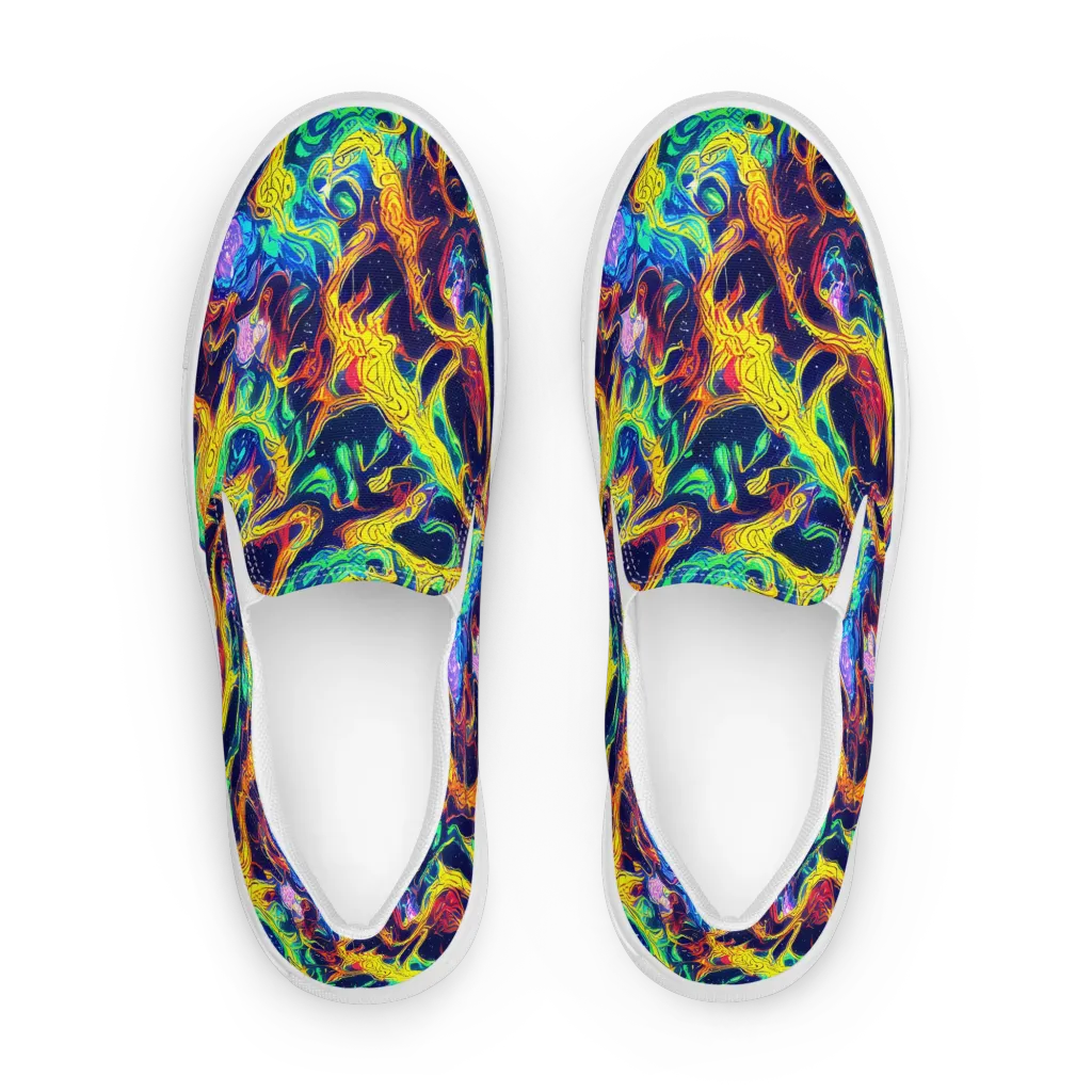 Fever Dream Galaxy on Men's Slip-On Canvas Shoes — Front