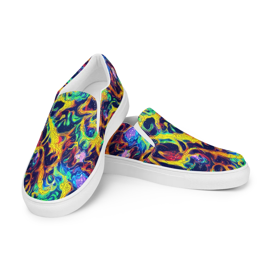 Fever Dream Galaxy on Men's Slip-On Canvas Shoes — Left Front