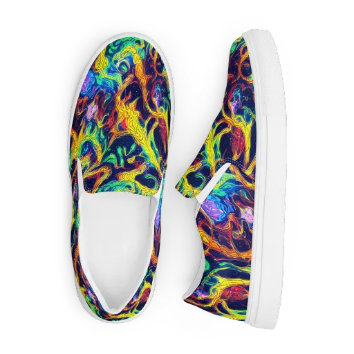 Fever Dream Galaxy on a Men's Slip-On Canvas Shoes