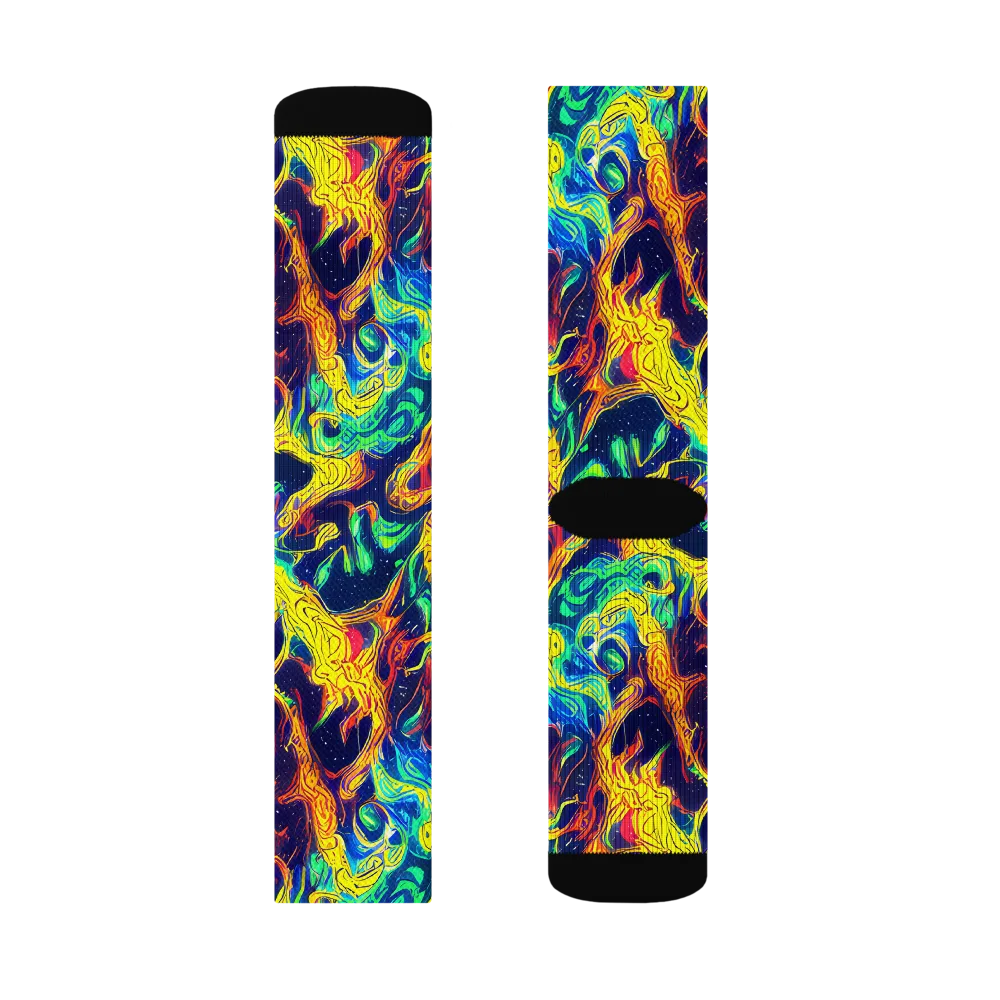 Fever Dream Galaxy on Socks — Right Sock
