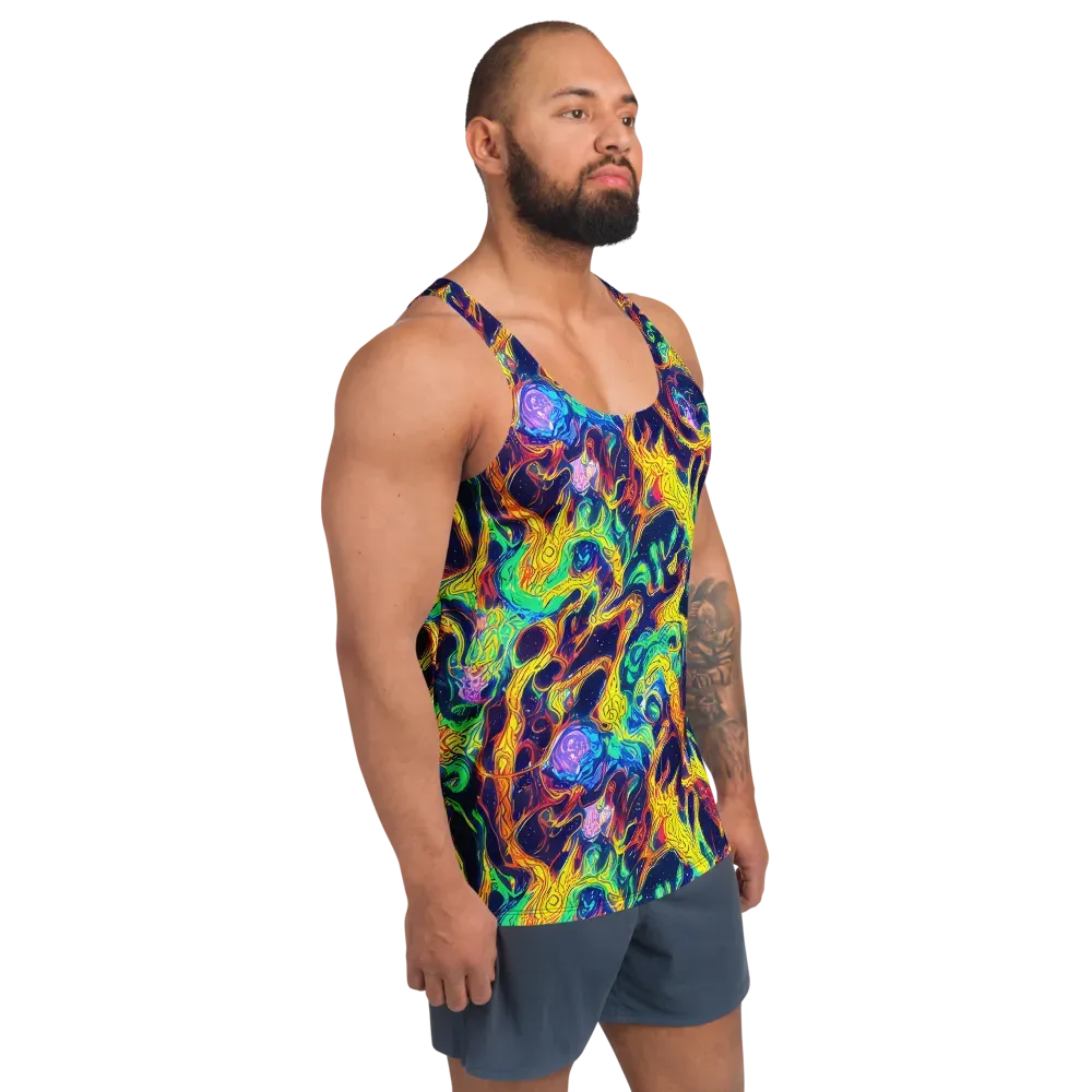 Fever Dream Galaxy on Men's Tank Top — Right Front
