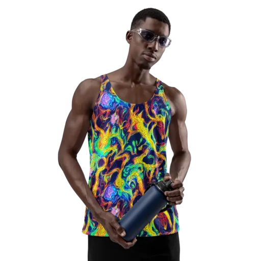 Fever Dream Galaxy on a Men's Tank Top